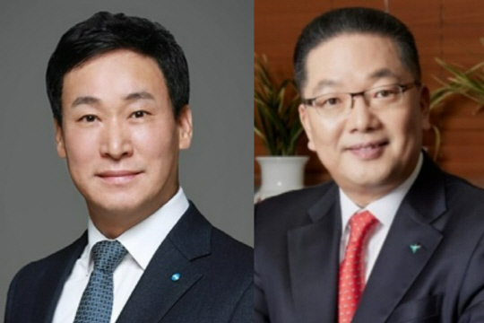 박완식(왼쪽) 우리카드 대표, 이호성 하나카드 대표. [각 사 제공]